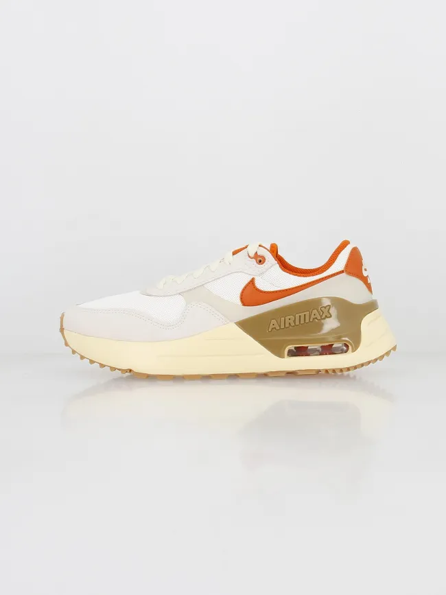 Air max baskets systm blanc orange femme - Nike | wimod