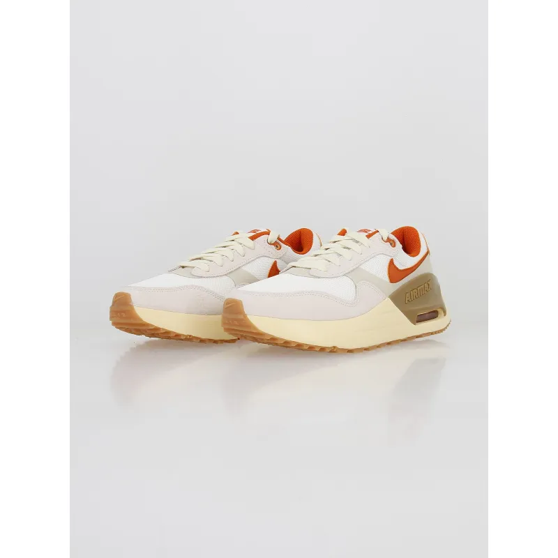 Air max baskets systm blanc orange femme - Nike | wimod