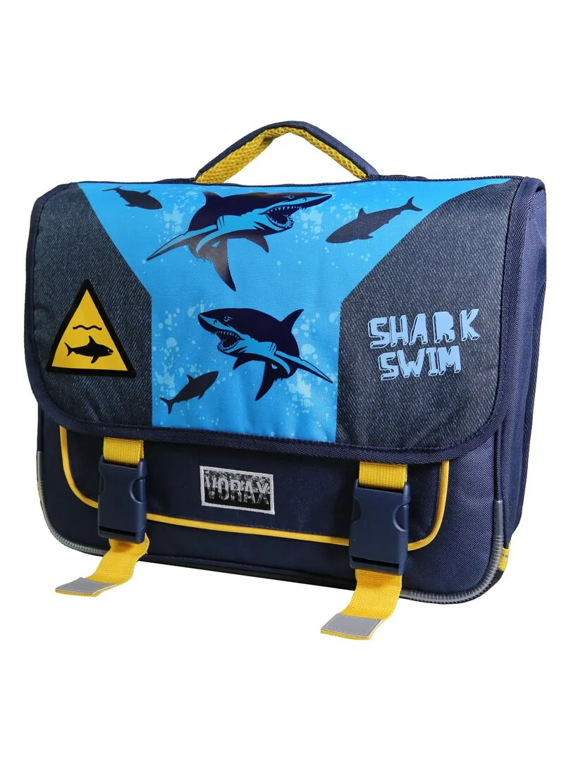 BAGTROTTER Cartable 38 cm Vorax Bleu Requin - Bleu