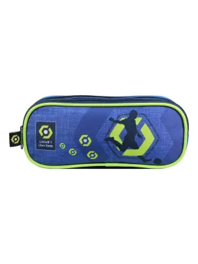 BAGTROTTER Trousse scolaire 2 compartiments Ligue 1 Football Bleue - Bleu