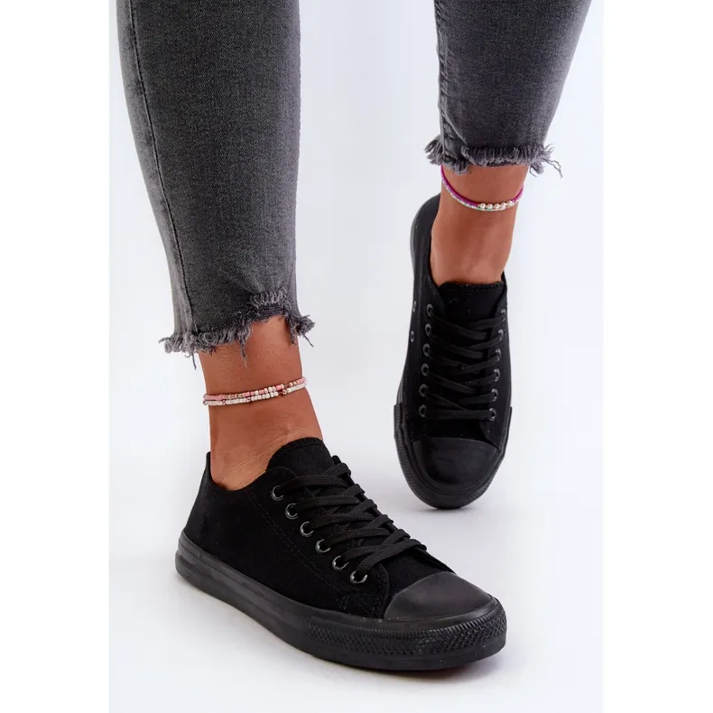 Baskets basses classiques pour femmes noires Caelira le noir