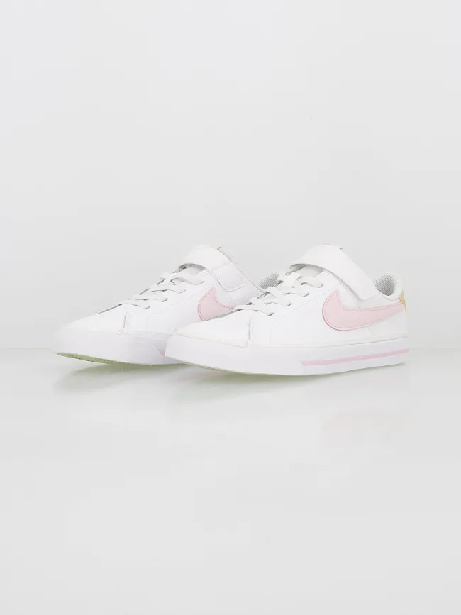 Baskets court legacy scratch psv blanc rose fille - Nike | wimod