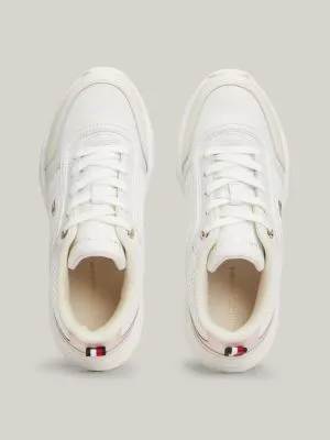 Baskets de running chunky en cuir | Blanc | Tommy Hilfiger