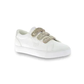 Baskets femme velcro TIPPY blanc-or | 3 Suisses