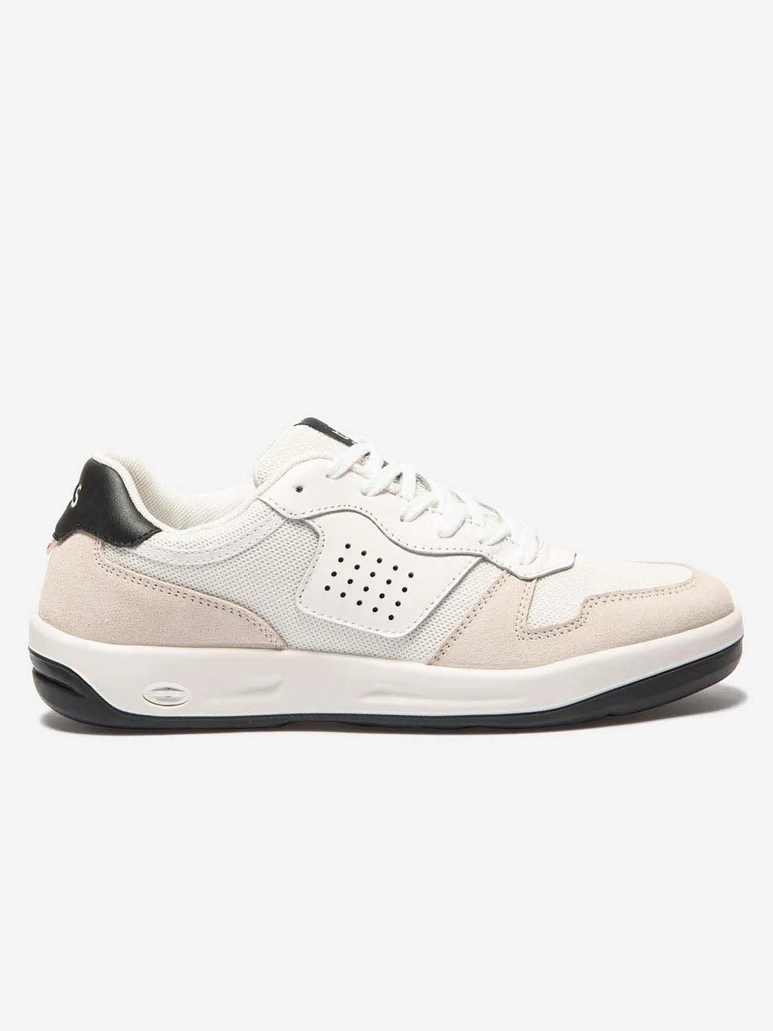 Baskets Homme Confort Dessus Cuir et Mesh Blanc tbs