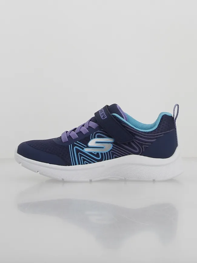 Baskets microspec plus swirl sweet bleu fille - Skechers | wimod