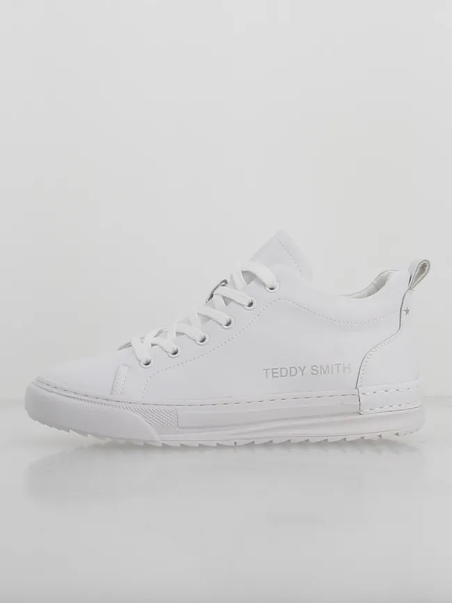 Baskets montantes en cuir blanc homme - Teddy Smith | wimod