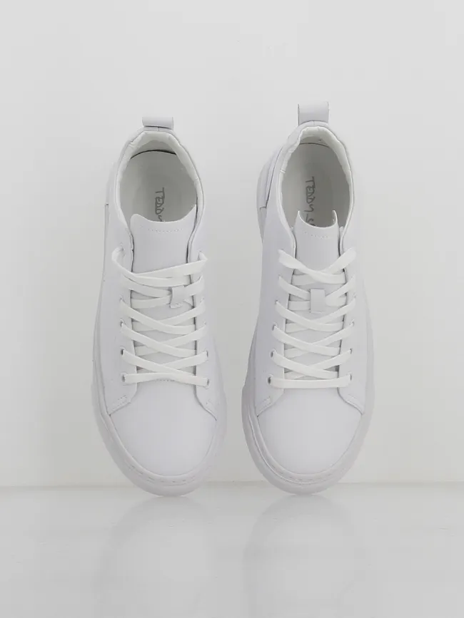 Baskets montantes en cuir blanc homme - Teddy Smith | wimod