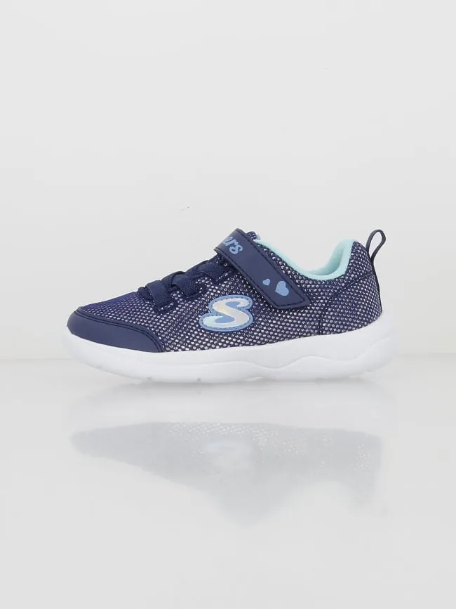 Baskets stepz 2.0 à scratch argenté bleu enfant - Skechers | wimod