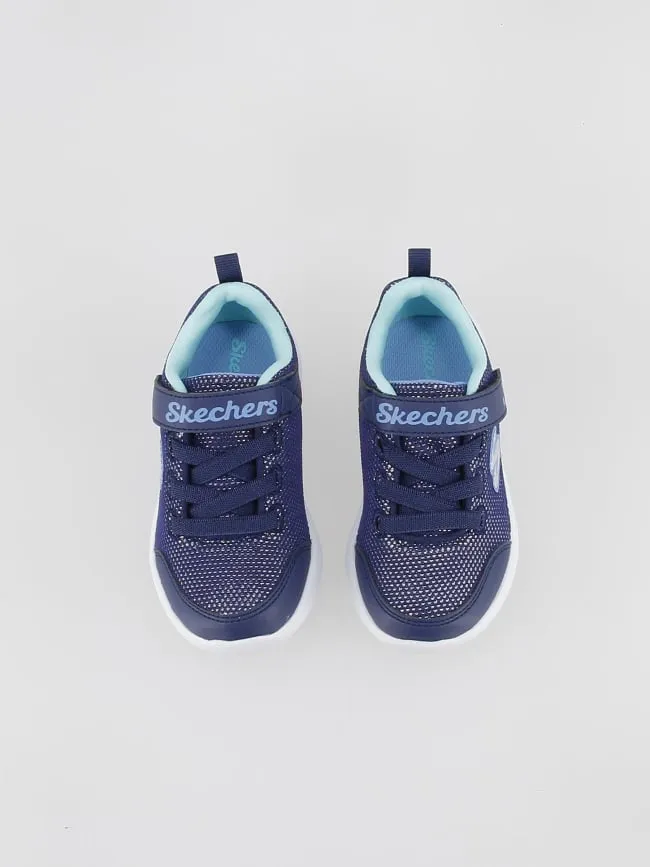 Baskets stepz 2.0 à scratch argenté bleu enfant - Skechers | wimod