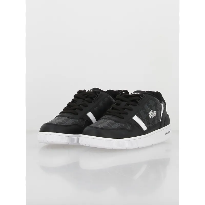 Baskets t-clip imprimés noir femme - Lacoste | wimod