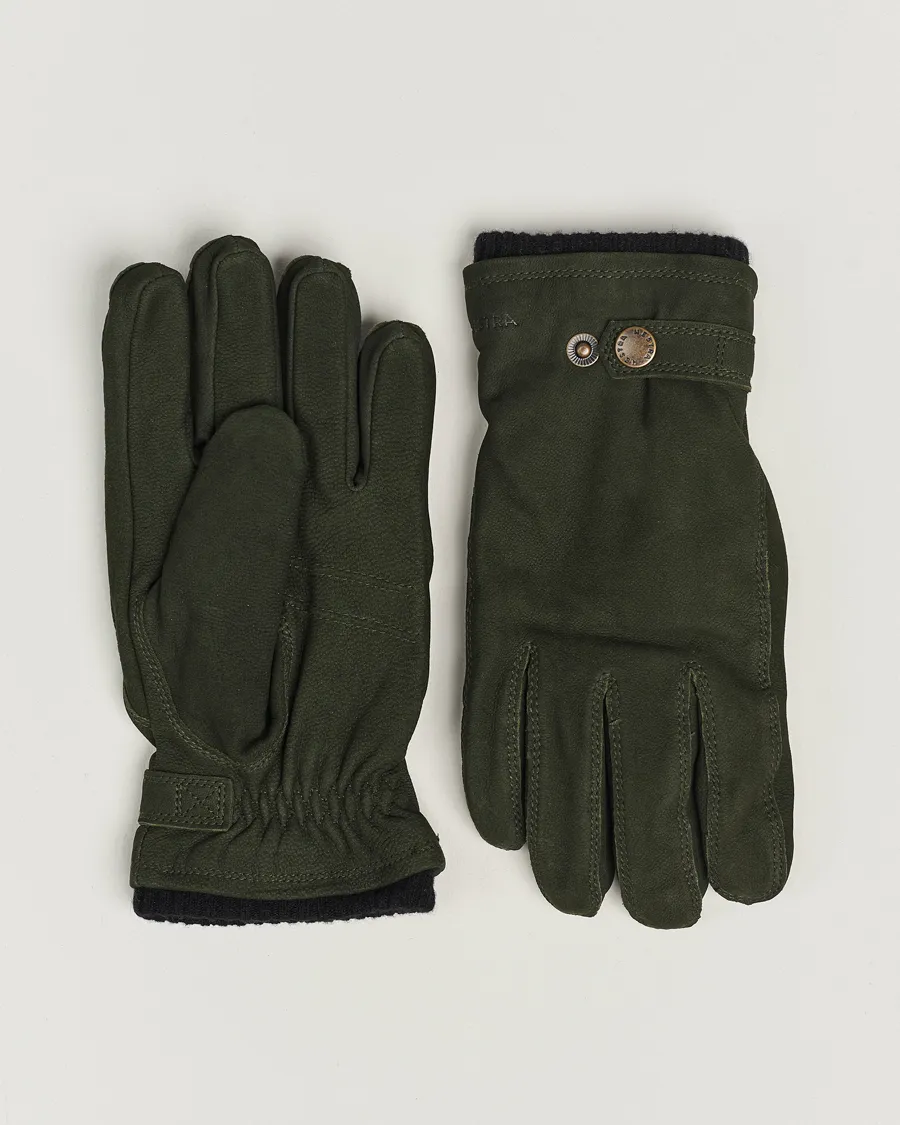 Bergsvik Primaloft Lined Nubuck Glove Bottle Green