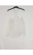 Blouse blanche crochet col montant -  Morango, vêtements pour femme