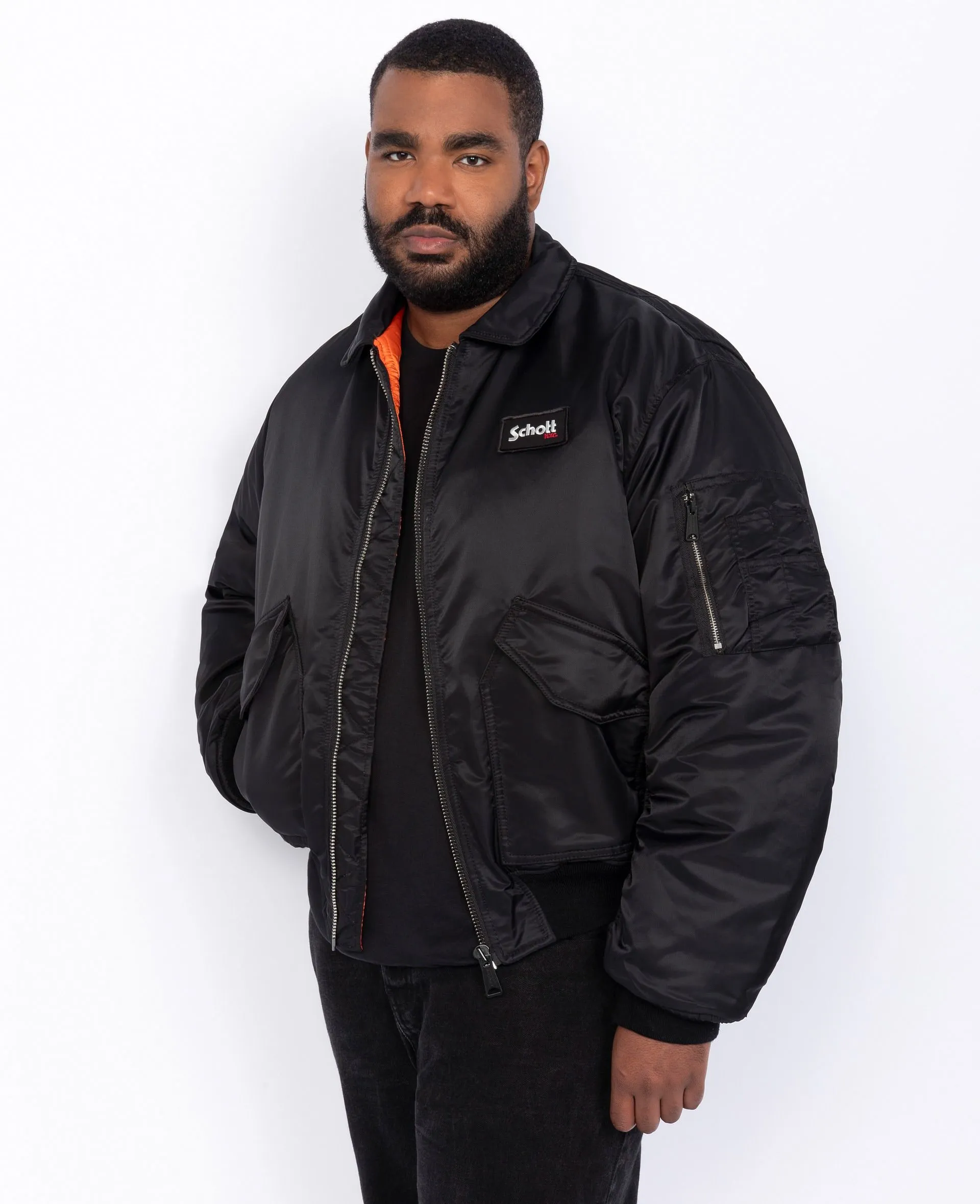 Bomber CWU coupe 90's en nylon recyclé, Grande taille