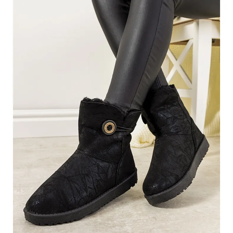 Bottes de neige noires pour femmes de Kanga le noir