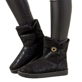 Bottes de neige noires pour femmes de Kanga le noir