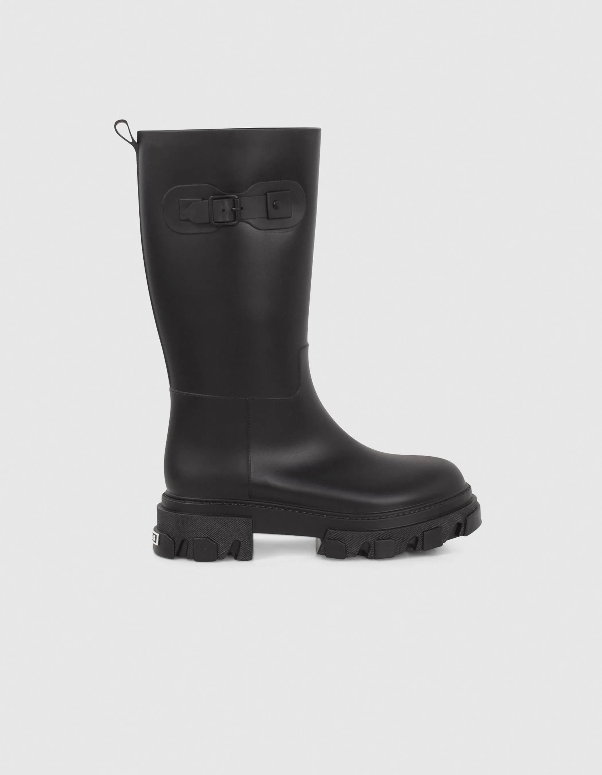 Bottes de pluie noires crantées Femme