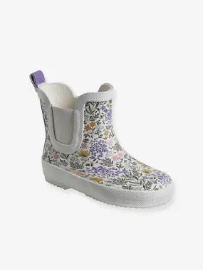 Bottes de pluie élastiquées enfant collection maternelle blanc imprimé - Vertbaudet