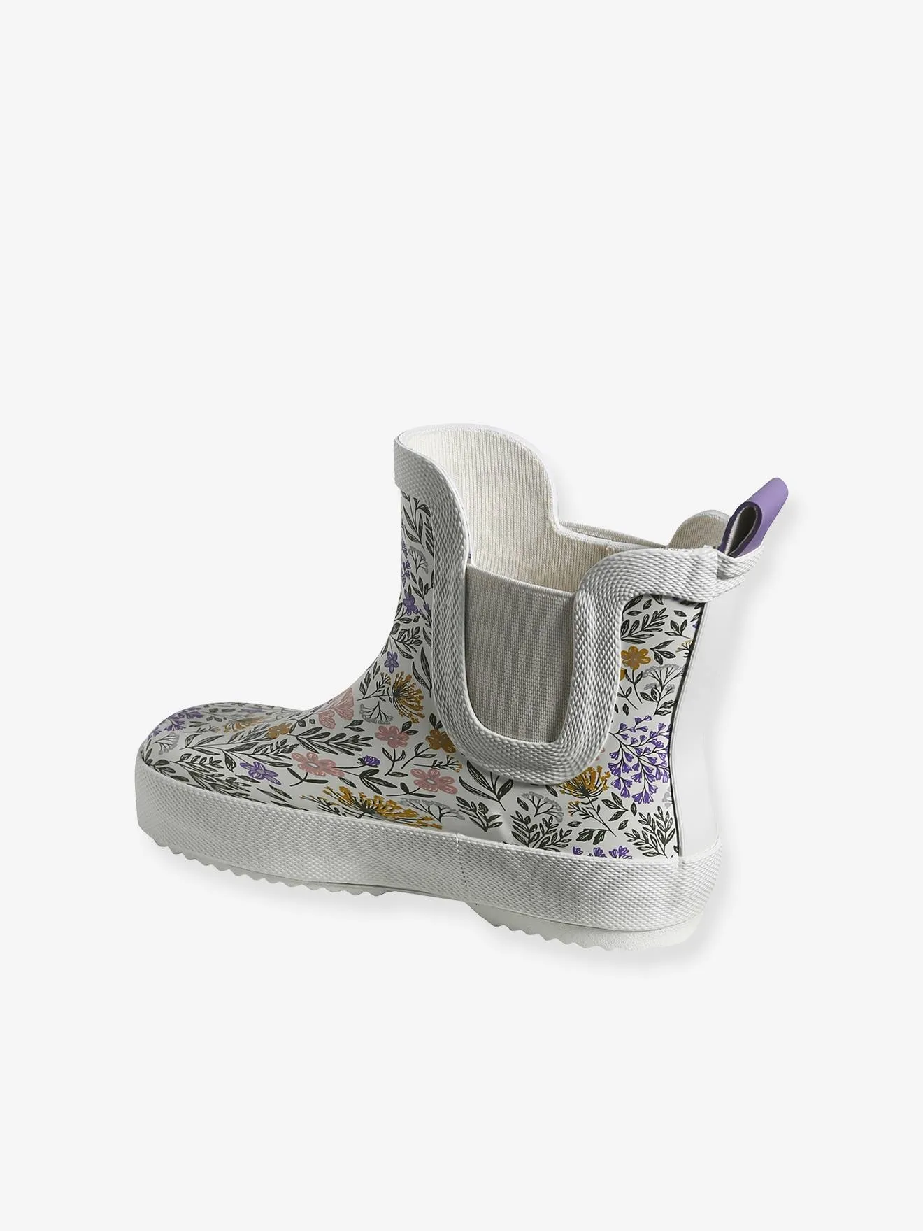 Bottes de pluie élastiquées enfant collection maternelle blanc imprimé - Vertbaudet