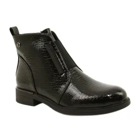 Bottes en cuir verni Sergio Leone BT400 le noir