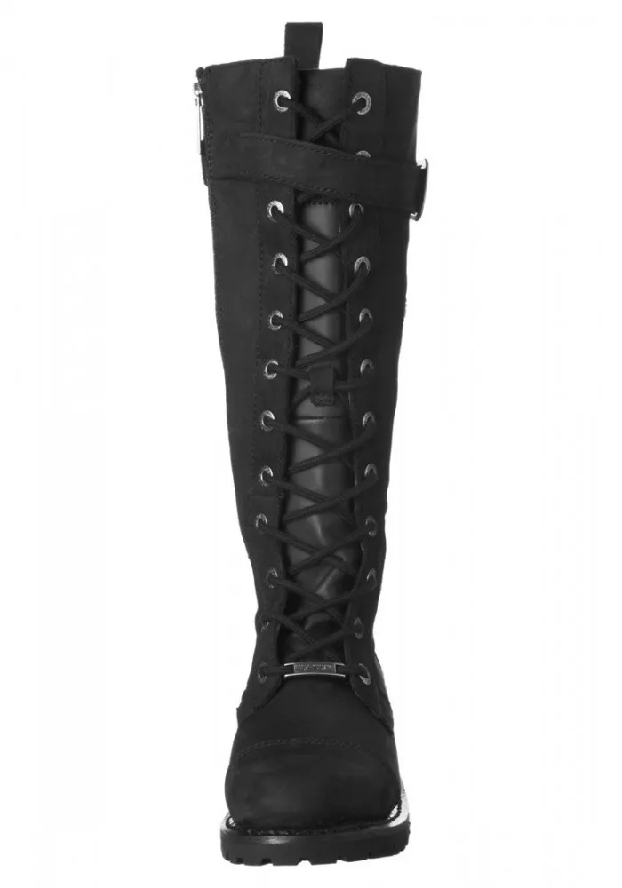 Bottes Harley Davidson Savannah en cuir noir (Ref : D81489) Femmes