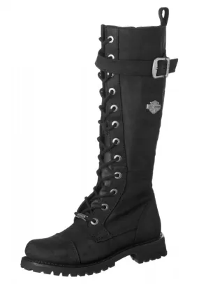 Bottes Harley Davidson Savannah en cuir noir (Ref : D81489) Femmes