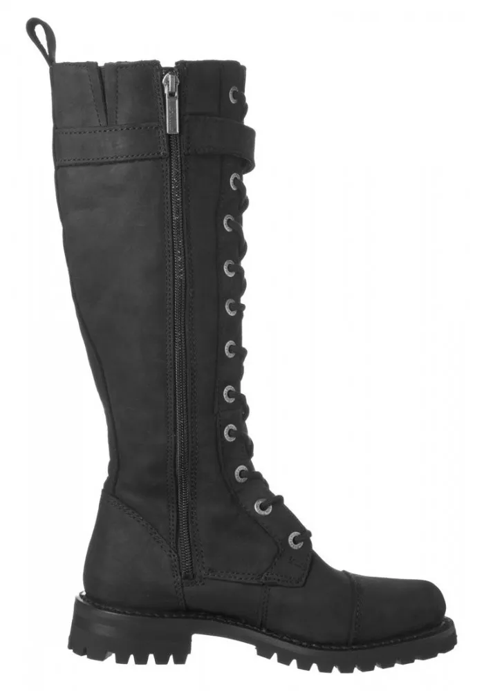 Bottes Harley Davidson Savannah en cuir noir (Ref : D81489) Femmes