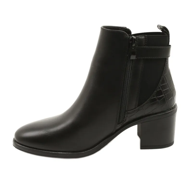 Bottes noires classiques Sergio Leone BT630 le noir