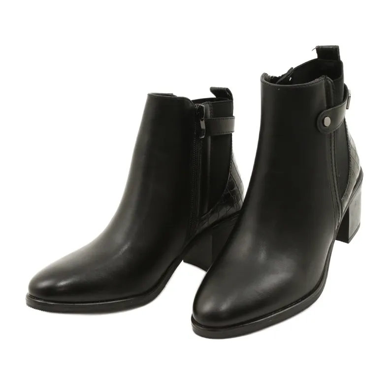 Bottes noires classiques Sergio Leone BT630 le noir