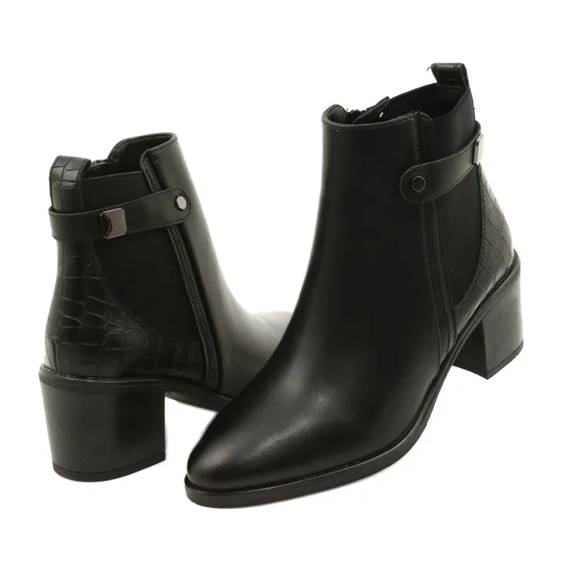 Bottes noires classiques Sergio Leone BT630 le noir