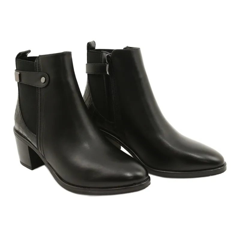 Bottes noires classiques Sergio Leone BT630 le noir