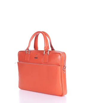 Cartable 24 heures cuir porte-documents sac ordinateur orange Dylan