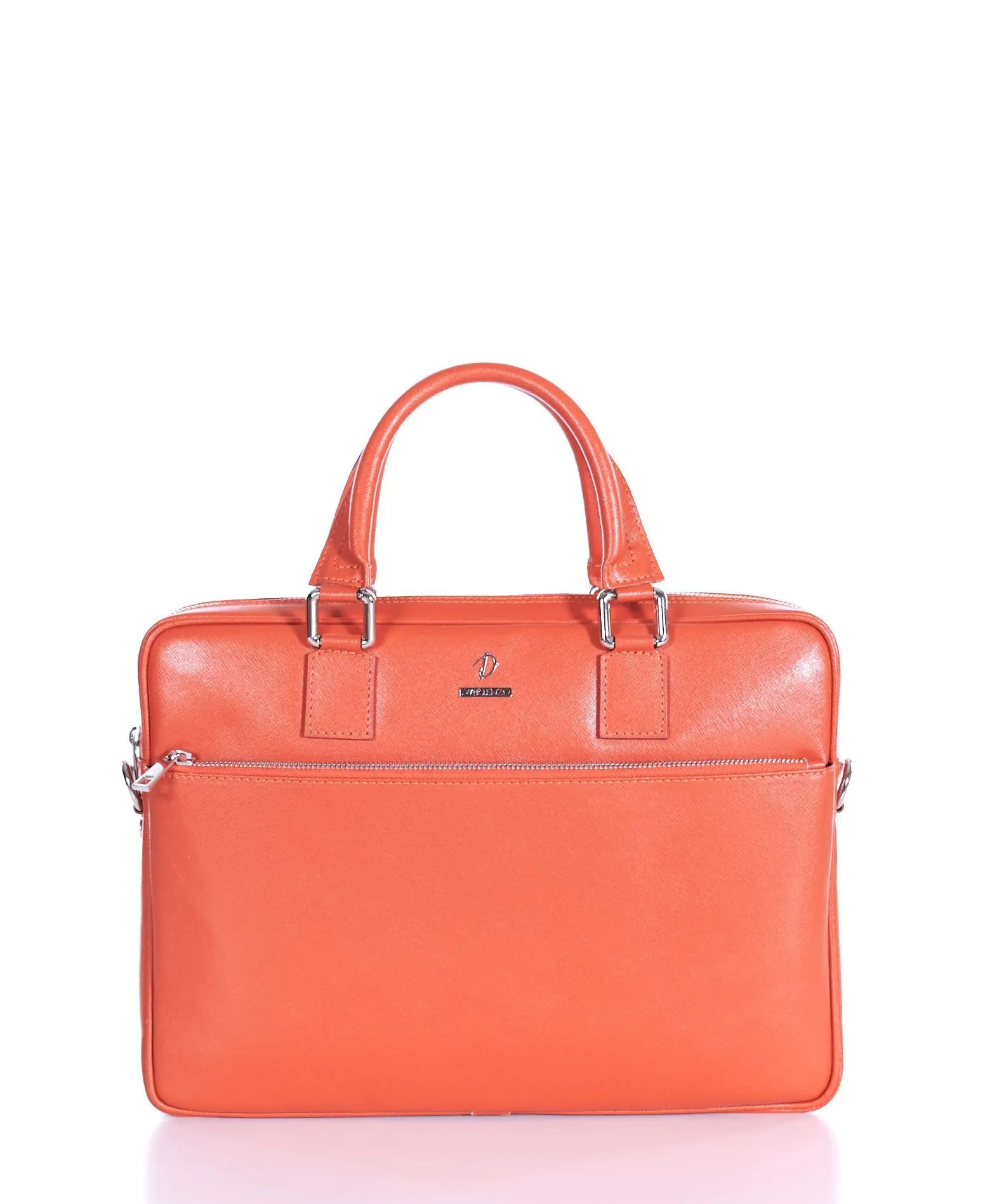 Cartable 24 heures cuir porte-documents sac ordinateur orange Dylan