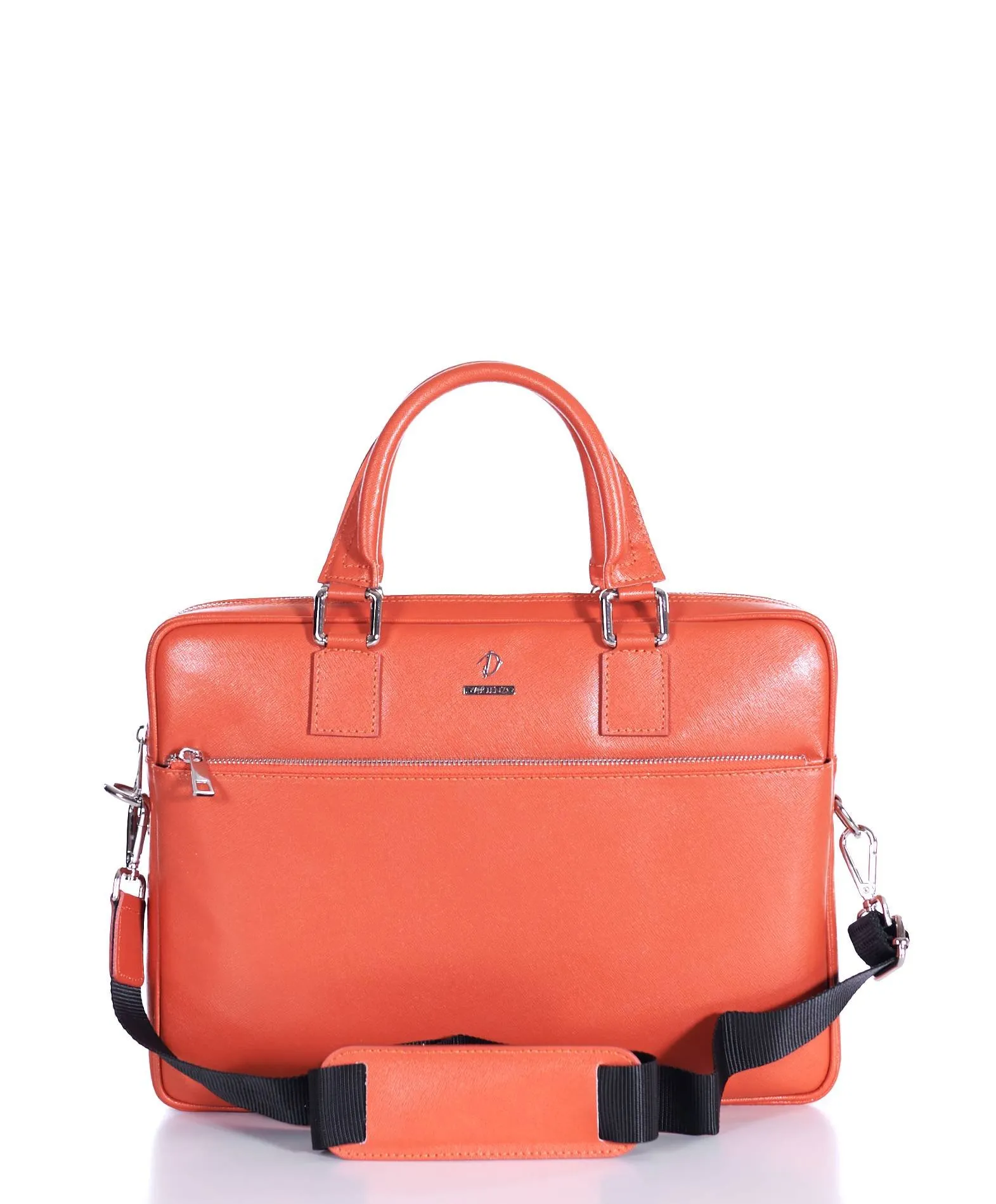 Cartable 24 heures cuir porte-documents sac ordinateur orange Dylan