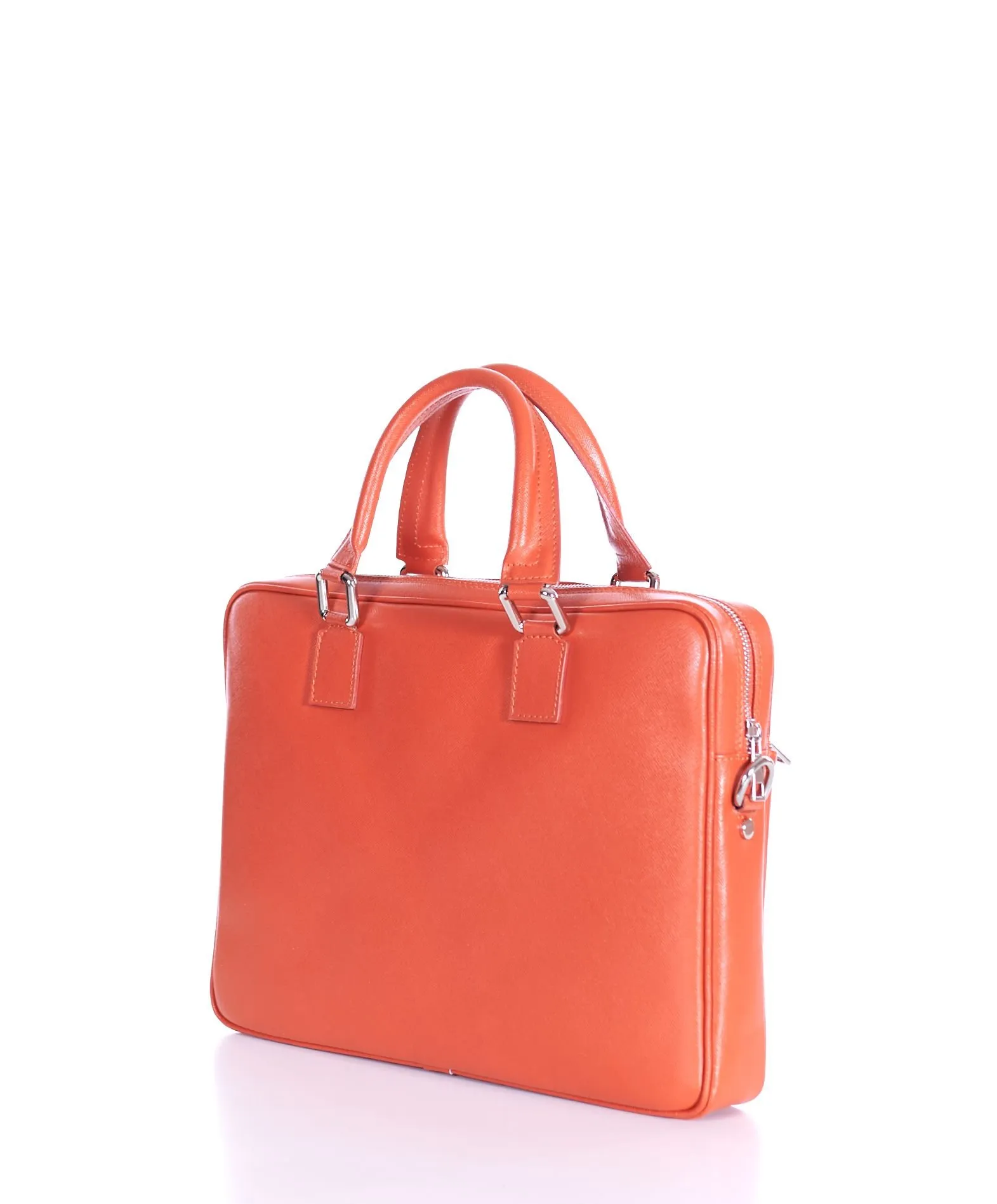 Cartable 24 heures cuir porte-documents sac ordinateur orange Dylan