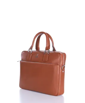 Cartable 24 heures cuir porte-documents sacoche ordinateur cognac Dylan