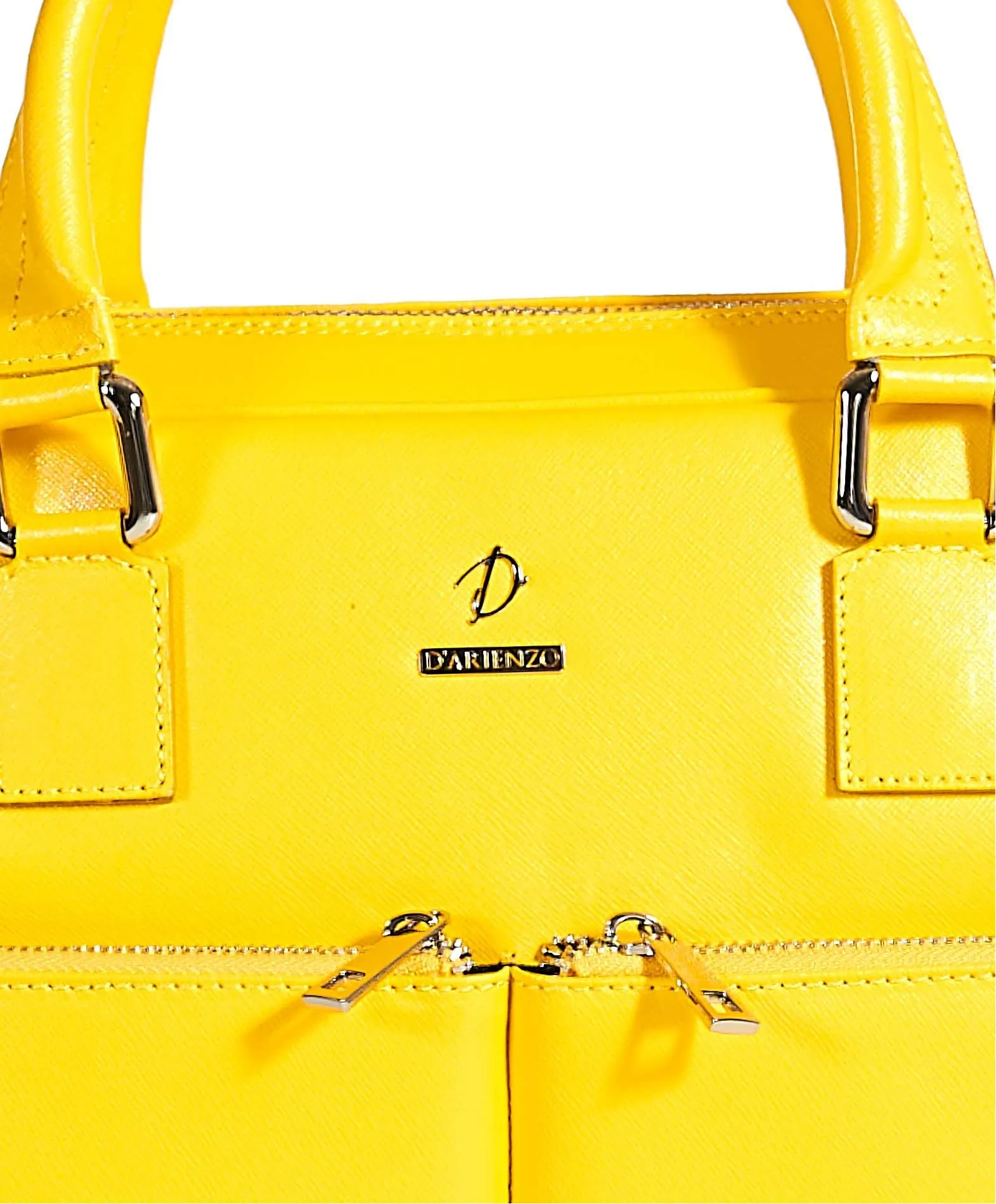 Cartable 24 heures cuir porte-documents sacoche ordinateur jaune Justin