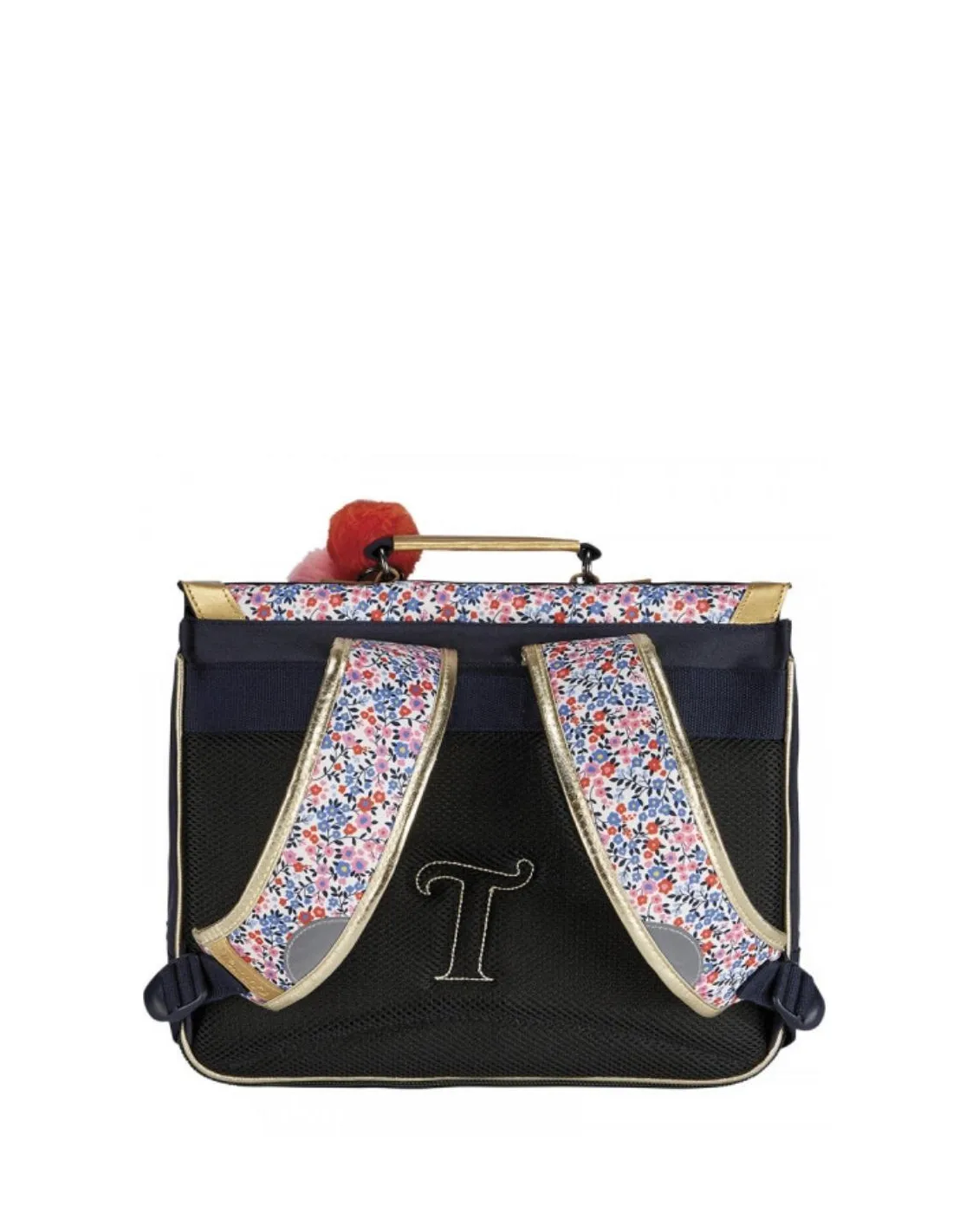 Cartable 35 Tann's Fleurs Antonia Ref   Bleu 35*27*14.5 cm