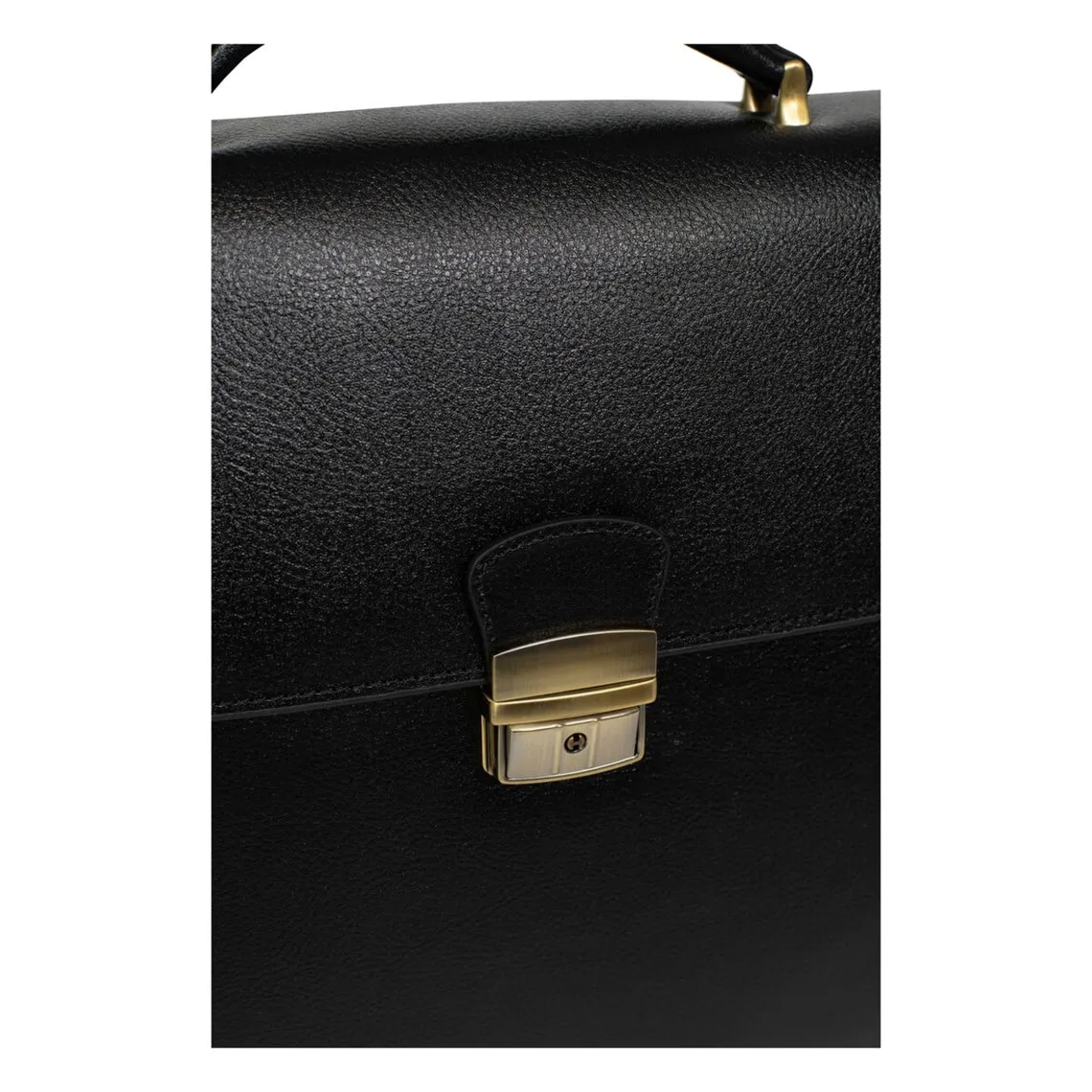 Cartable A4 Cuir REPUBLIQUE Noir Demi | 3 Suisses