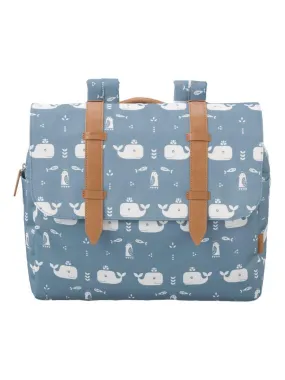 Cartable A4 maternelle Baleine bleue - Bleu