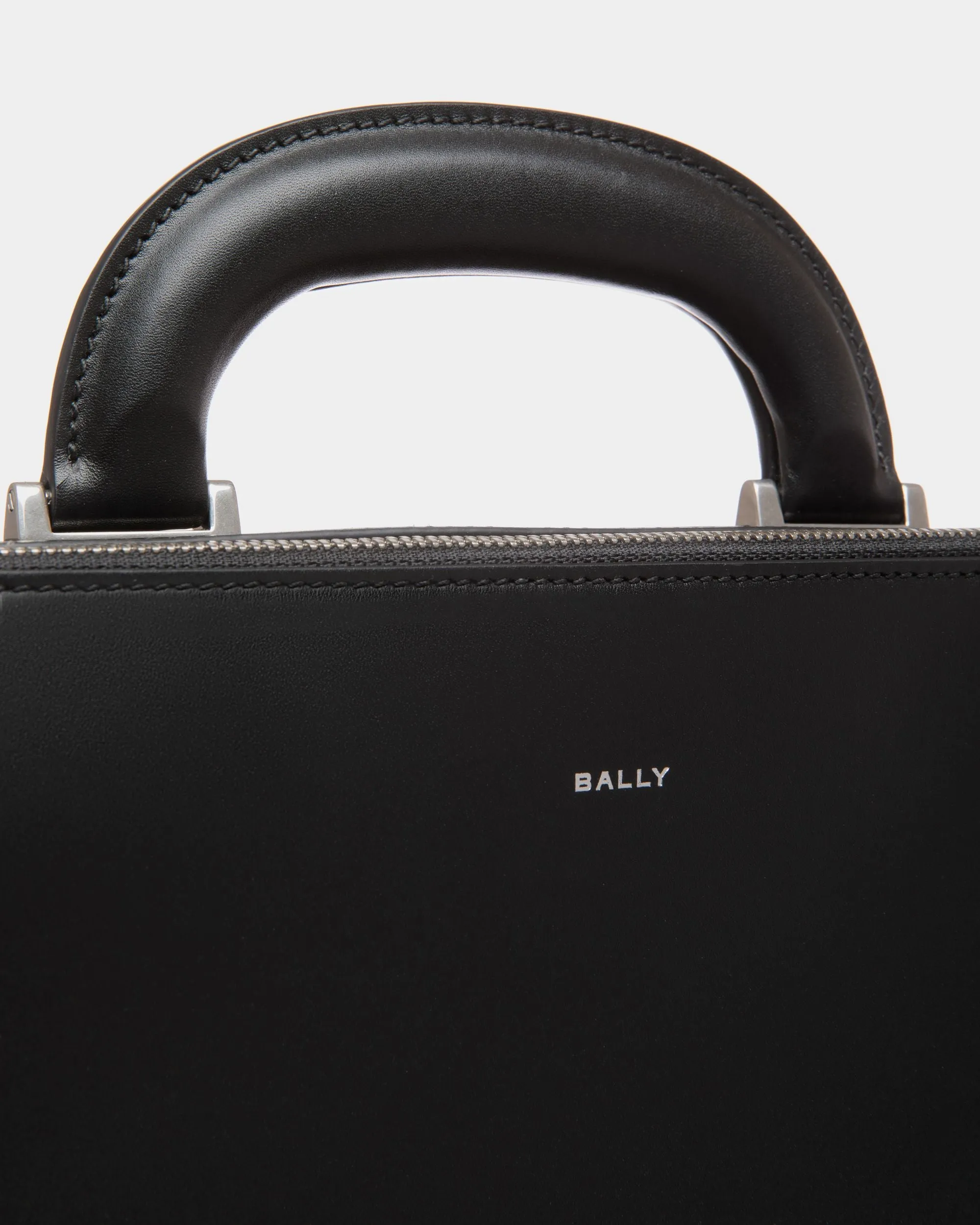 Cartable Busy Bally En Cuir Noir