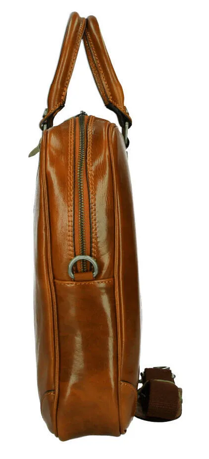 Cartable cuir vachette cognac