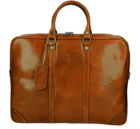 Cartable cuir vachette cognac