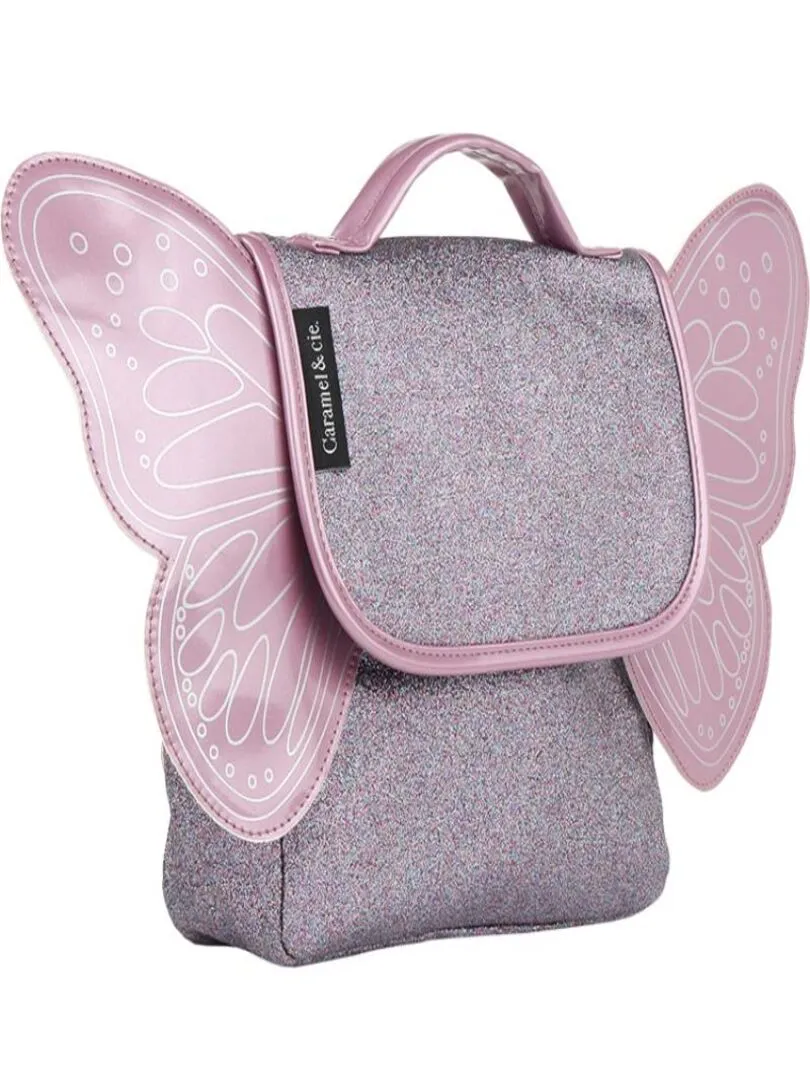 Cartable maternelle pailleté Papillon violet - Violet