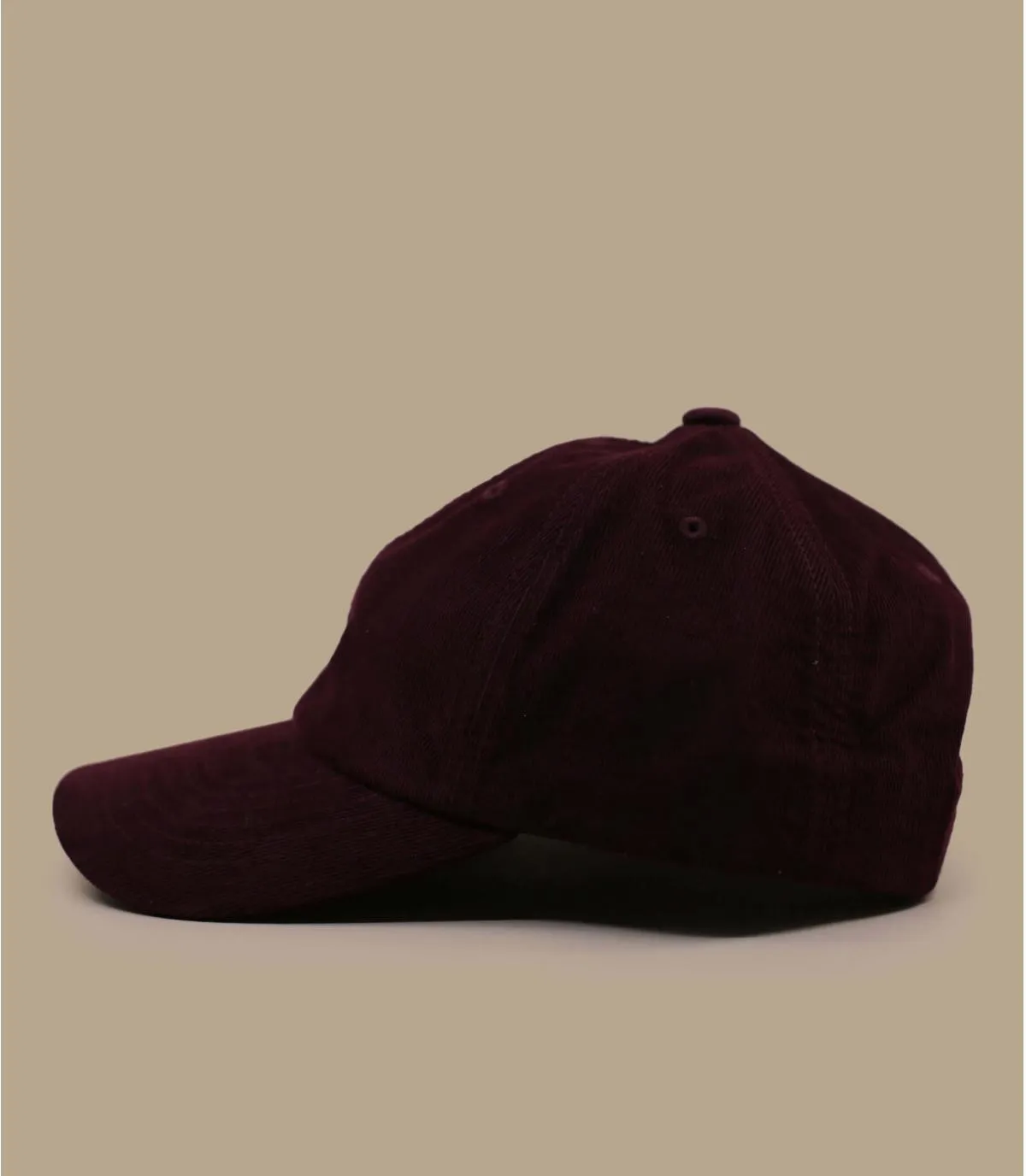 Casquette baseball velours bordeaux - Single Script Cap burgundy cord Reell : Headict