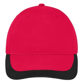 Casquette bicolore - MB6245 - rouge et noir 