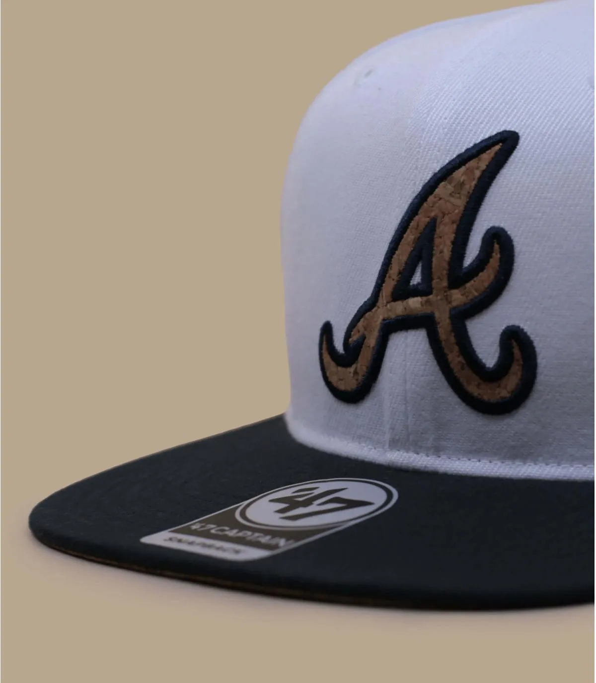 Casquette blanche Atlanta - Corkscrew Captain Atlanta Braves 47 Brand : Headict