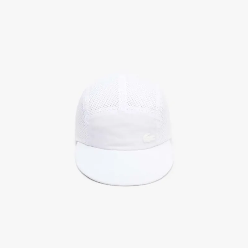 CASQUETTE BLANCHE LACOSTE BI MATIÈRE UNIE