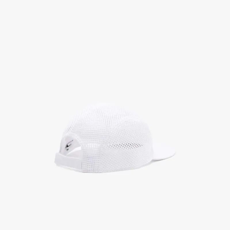 CASQUETTE BLANCHE LACOSTE BI MATIÈRE UNIE