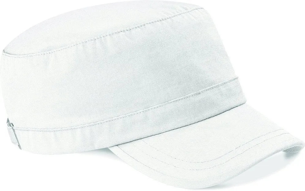 Casquette cubaine style militaire - B34 - blanc 